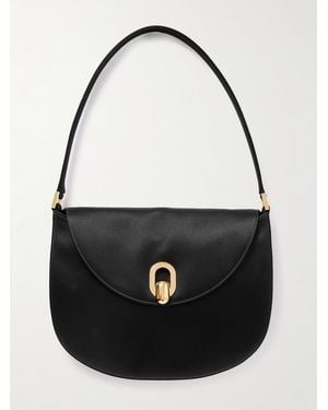 SAVETTE Tondo Kleine Schultertasche Aus Satin - Schwarz
