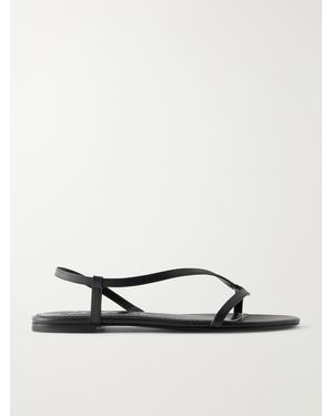 STAUD Louden Leather Flats - Black
