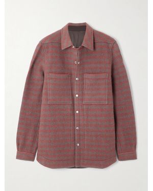 Rick Owens Checked Wool-Felt Jacket - Purple