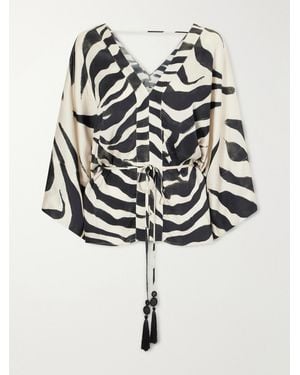 ANDRES OTALORA Desierto Vivo Printed Georgette Blouse - White
