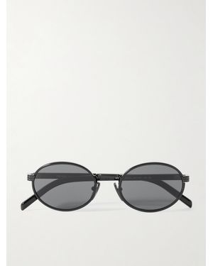 Prada Sonnenbrille Mit Ovalem Rahmen Aus Metall - Grau