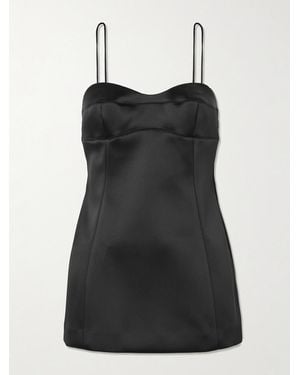 Rohe Panelled Duchesse-Satin Peplum Bustier Top - Black