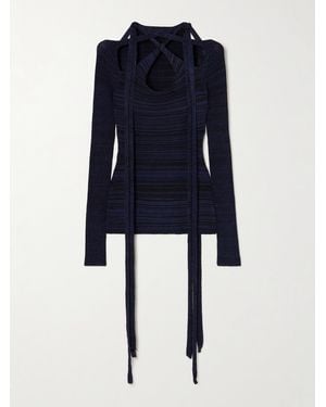 Y. Project Oberteil Aus Stretch-Strick - Blau