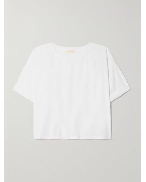 Suzie Kondi Saria Verkürztes T-Shirt Aus Baumwollpopeline - Weiß