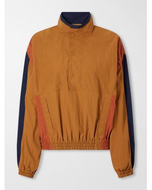 Saint Laurent Cropped Shell Jacket - Brown