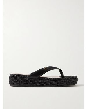 Gianvito Rossi Tahiti 40 Zehensandalen Aus Leder Mit Plateau - Schwarz
