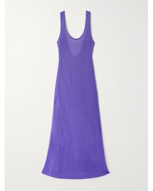 Christopher John Rogers Knitted Maxi Dress - Purple