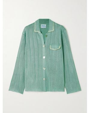 Calle Del Mar Ribbed-Knit Shirt - Green