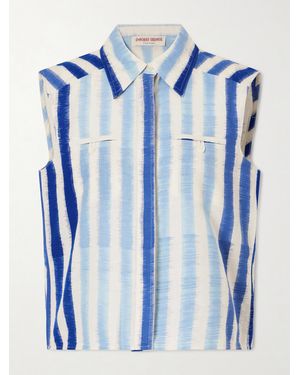 Emporio Sirenuse Ylena Striped Cotton Shirt - Blue