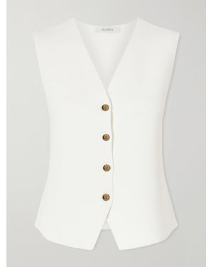 Max Mara Grain De Poudre Vest - White