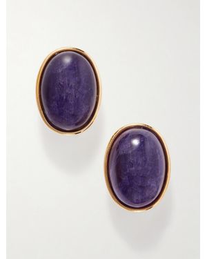 Jennifer Behr Elaine-Tone Amethyst Earrings - Purple