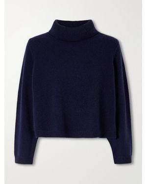 arch4 Harwood Cropped Cashmere Turtleneck Sweater - Blue