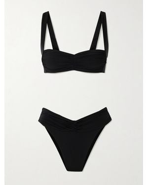Maygel Coronel Guandú Ruched Bikini - Black