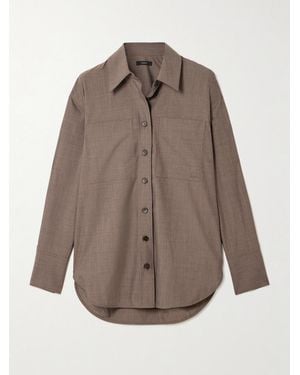 JOSEPH Herold Wool Shirt - Brown