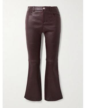 Stouls Dean Leather Flared Trousers - Purple