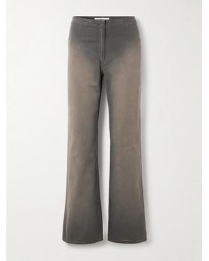 Our Legacy Biker Tief Sitzende Jeans Mit Weitem Bein Und Fischgratmuster - Grau