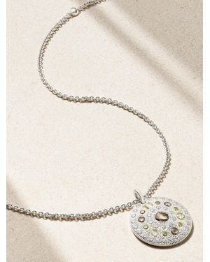 De Beers Talisman Medal 18-Karat Diamond Necklace - Natural