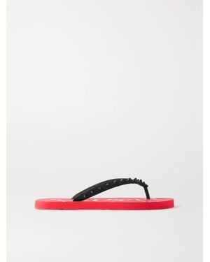 Christian Louboutin Loubi Flip Rubber Flip-flops - Red