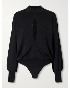 Galvan London Fontana Stretch-Jersey Bodysuit - Black