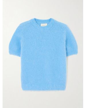 Doen Hearst Cropped Alpaca-Blend Sweater - Blue