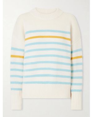 La Ligne Marin Striped Wool And Cashmere-Blend Sweater - Blue