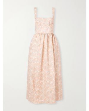 Matteau Crossback Linen-Blended Maxi Dress - Pink