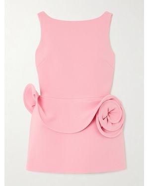 Magda Butrym Appliquéd Crepe Mini Dress - Pink