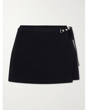 Loewe Paula's Ibiza Cotton And Silk-Blend Crepe Shorts - Black
