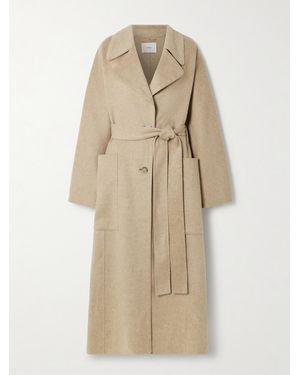 JOSEPH Spencer Belted Wool And Cashmere-Blend Trench Coat - Natural