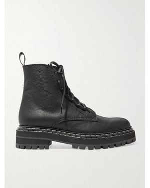 Proenza Schouler Schnürstiefel Aus Strukturiertem Leder - Schwarz