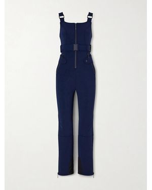 CORDOVA Fernie Belted Gingham Seersucker Ski Salopettes - Blue
