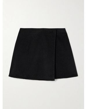 LeKasha Skardu Cashmere Wrap Mini Skirt - Black