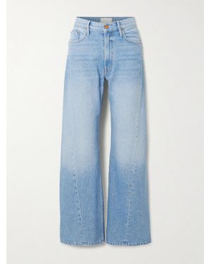 Mother Snacks! The Lemon Twist High-Rise Wide-Leg Jeans - Blue