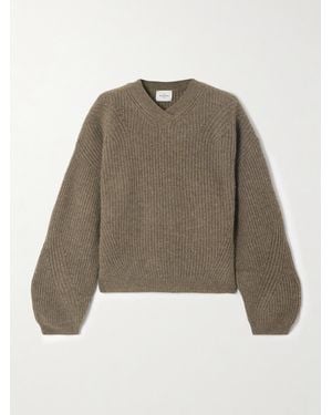 LeKasha Palermo Pullover Aus Geripptem Biokaschmir - Natur