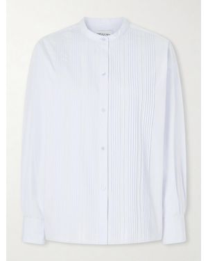 Twp Painter Pintucked Cotton-Poplin Shirt - White