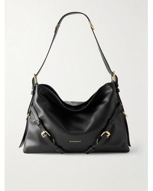 Givenchy Voyou Medium Leather Shoulder Bag - Black