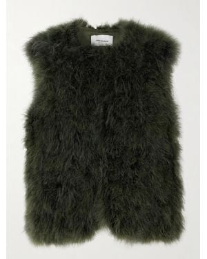 Yves Salomon Feather Vest - Black