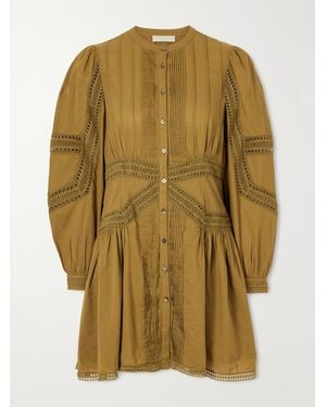 Ulla Johnson Elysia Broderie Anglaise Cotton Mini Dress - Natural
