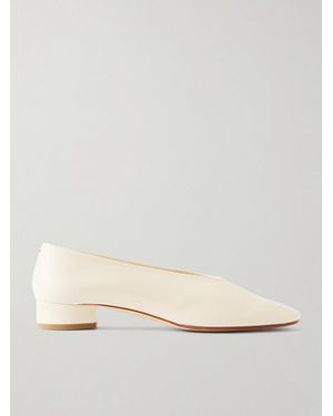 Aeyde Delia Leather Court Shoes - Natural