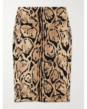 Stella McCartney Cloud Jacquard-Knit Midi Skirt - Natural