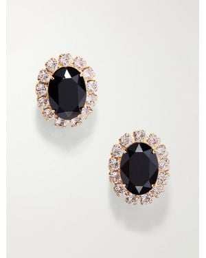 Jennifer Behr Diana Crystal-Embellished-Plated Earrings - Black