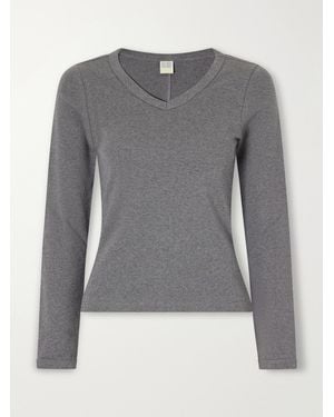 Flore Flore Jill Organic Cotton-Jersey T-Shirt - Grey