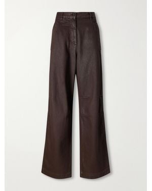Dries Van Noten High-Waist Wide-Leg Jeans - Brown