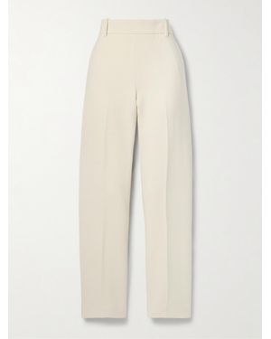 KHAITE Cambie Twill Straight-Leg Pants - Natural