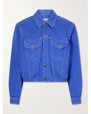 Versace Cotton Trucker Jacket - Blue