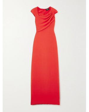 Tom Ford Draped Silk-georgette Gown - Red