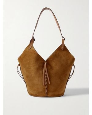 Isabel Marant 25E Tampa Tote Aus Veloursleder Mit Lederbesätzen - Braun