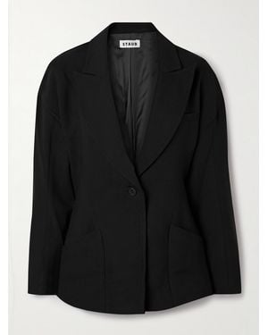 STAUD Cole Woven Blazer - Black