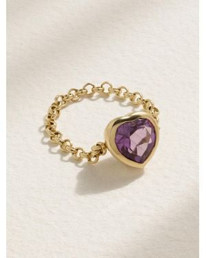 Roxanne First 14-Karat Amethyst Ring - Metallic