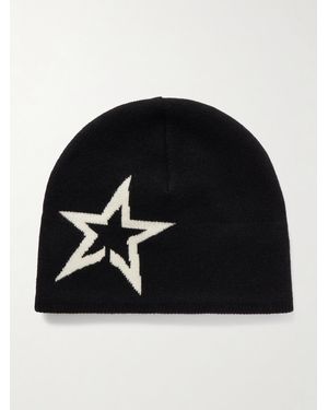 Perfect Moment Intarsia Wool-Blend Beanie - Black